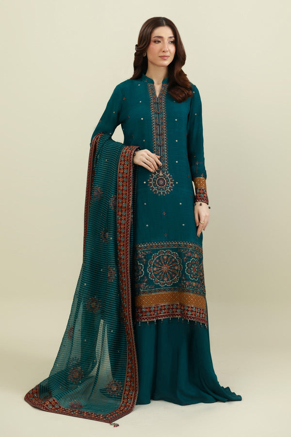 RAW SILK | EMBROIDERED | E1855